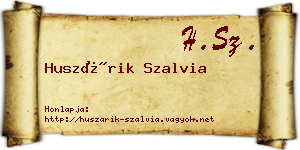 Huszárik Szalvia névjegykártya